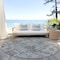 Homeroots 8' Pewter And Ivory Round Abstract Washable Indoor Outdoor Area Rug 615448 - alternate 3