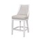 Homeroots 26" Gray And White Faux Leather And Solid Wood Counter Height Swivel Bar Chair 550091 - alternate 6