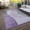 Homeroots 9' X 12' Purple Eggplant And Gray Abstract Washable Indoor Outdoor Area Rug 582030 - alternate 4