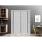 Sartodoors Sliding Closet Bypass Doors, Planum 0011 Matte Grey and Aluminum Strips, Sturdy Rails Moldings Trim PLANUM0011DBD-GRE-4884 - alternate 6