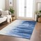 Homeroots 9' X 12' Navy Blue And Ivory Abstract Washable Indoor Outdoor Area Rug 601228 - alternate 7