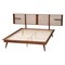 Baxton Studio Elvina Mid-Century Transitional Ash Walnut Wood Queen Size Platform Bed with Built-In Shelves 253-13903-9803-ZORO - alternate 7