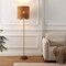Jonathan Y Joel 63.5" Coastal Bohemian Scallop Shade Rattan/Metal LED Floor Lamp w/ Pull Chain, Brown/Brass Gold JYL1153A - alternate 7
