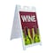 Signmission Wine, A-Frame & 2 Decals Installed, Heavy-Duty Plastic Frame SBHD-D-2436-Wine - alternate 1