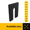 Brixwell 1/4in x 4in Plastic Horseshoe Shim Black, 450PK PHS44-XCP450 - alternate 10