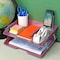 Acrimet Facility 2 Tier Letter Tray Side Load Letter Size Desktop File Organizer Plastic Solid Pink 253.9 - alternate 5