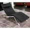 Homeroots 66" Black and Silver Velvet Lounge Chair 526217 - alternate 3