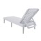Homeroots 75" White Heavy Duty Plastic Outdoor Stacking Chaise Lounge 565262 - alternate 4