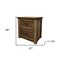 Homeroots 28" Wood Brown Two Drawer Nightstand 527051 - alternate 5