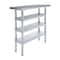 Amgood 14in D x 36in L Stainless Steel Table, Three Undershelves AMG WT-1436-3SH-Z - alternate 1