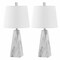 Jonathan Y Owen 20.5" Contemporary Resin LED Table Lamp, White Marble Finish, 2PK JYL1037A-SET2 - alternate 6