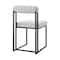 Armen Living Anastasia Dining Chair with Matte Black Iron and Light Gray Fabric - Set of 2 LCANSIBLKLGRY - alternate 7