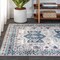 Jonathan Y Modern Persian Vintage Medallion Blue/Light Grey 4 ft. x 6 ft. Area Rug MDP108A-4 - alternate 5