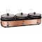 Megachef Triple 2.5 Quart Slow Cooker and Buffet Server in Copper and Black with 3 Cooking Pots MC-1210 - alternate 6