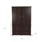 Homeroots 47" Espresso Melamine Mirrored Four Drawer Combo Dresser 249835 - alternate 4