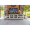 Homeroots 93" Gray and Ivory Solid Wood Cabinet Enclosed Storage Distressed TV Stand 528766 - alternate 5