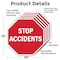 Signmission Stop Accidents, 10 inch X 10 inch, Aluminum Metal Signs, 5PK OC-A-5Pack-10-305 - alternate 3