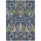 Homeroots 3' X 5' Navy Blue Green And Brown Floral Washable Indoor Outdoor Area Rug 605289 - alternate 8