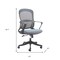 Homeroots Gray and Black Adjustable Height Swivel Rolling Office Chair 572163 - alternate 6