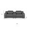 Homeroots 89in Dark Gray and Silver Italian Leather Power Reclining Loveseat With Storage 633756 - alternate 6
