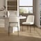 Manhattan Comfort Loft Metal Vegan Leather Side Chair in Ivory - Set of 2 DC1533-3 - alternate 1