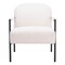 Homeroots 26" Ivory And Black Faux Shearling And Upholstered Arm Chair 556498 - alternate 6