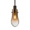 Besa Lighting Wish Cord Pendant, Amber/Clear, Bronze Finish, 1x3W LED Edison 1JT-WISHAM-EDIL-BR - alternate 1