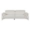 Homeroots 87" White Italian Leather Sofa With Silver Legs 329688 - alternate 1