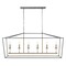 Jonathan Y Pagoda 49" 6-Light Classic Traditional Metal Linear Cage Lantern LED Pendant, Gray/Brass Gold JYL7439F - alternate 7