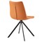 Homeroots Orange And Black Faux Leather Dining Side Chair 556570 - alternate 6