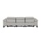 Homeroots 103" Light Gray Top Grain Leather Reclining Metal USB Sofa 720333 - alternate 8