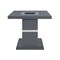 Homeroots 24" Dark Gray and Silver Faux Crystals Glass and Wood Square Pedestal End Table 560098 - alternate 4