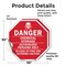 Signmission Danger Chemical Storage Authorized, 10 inch X 10 inch, Vinyl Decal, 2PK OC-D-2PACK-10-34 - alternate 3