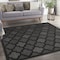 Homeroots 9' Charcoal And Black Square Trellis Indoor Outdoor Area Rug 545217 - alternate 6