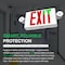 Beyond Led Technology H6 LED Dual Head Exit and Safety Sign Switchable Color Lens Red and Green 5000K 3.6V 1000mAH, 2PK 156791 - alternate 5
