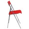 Leisuremod Menno Modern Acrylic Folding Chair, Red MF15TR - alternate 7