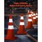 Vevor 12PCS Safety Cones Traffic Cones 28" Orange Reflective Collars Road Cones, 12PK CC-A70 - alternate 6