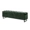 Homeroots 16" Hunter Green Upholstered Velvet Bench with Flip top 530664 - alternate 8