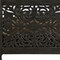 Homeroots Black Carved Floral Distressed Solid Wood Queen Bed Frame 521078 - alternate 6