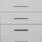 Homeroots 34" White Carved Geometric Solid Wood Five Drawer Dresser 524116 - alternate 8