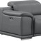 Homeroots Battleship Gray Leather Modular L Shaped Seven Piece Corner Sectional With Console 643903 - alternate 3