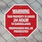 Signmission Warning This Property Is Under 24 H, 10 inch X 10 inch, Aluminum Metal Signs, 2PK OC-A-2PACK-10-318 - alternate 3