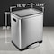 Happimess Elmo Rectangular 8-Gallon Double Bucket Trash Can with Soft-Close Lid, Platinum Silver HPM1004A - alternate 5
