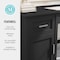 Martha Stewart 22.75 in H, 54 in W X Engineered Wood, Steel, Black Frame/Brushed Nickel Hardware ZG-ZP-09-BK-MS - alternate 7