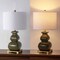 Jonathan Y Vienna 25.5 in. Transitional Ceramic and Metal Gourd LED Table Lamp, Olive Green/Brass Gold JYL3049C - alternate 7