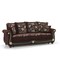 Homeroots 95" Brown Chenille Convertible Futon Sleeper Sofa And Toss Pillows With Storage 607081 - alternate 4