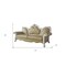 Homeroots 93" Golden Brown Faux Leather Sofa And Toss Pillows With Pearl Legs 491029 - alternate 3
