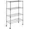 Simple Deluxe Healsmat Heavy Duty 4-Tier Shelving Units - Adjustable Wire Shelves with 800 lbs Capacity 200 lbs HKSHLF24144704B - alternate 1