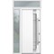 Vdomdoors Steel Door Deux 1713 White Enamel Sidelight and Transom Black Window Stainless Inserts Single Moder DEUX1713EXD-BEM-W36+12 x H80+16-Left-hand Inswing - alternate 6