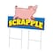 Signmission Scrapple Die Cut Yard Sign & Stake outdoor plastic coroplast window, C-DC-2436-Scrapple19 C-DC-2436-Scrapple19 - alternate 1